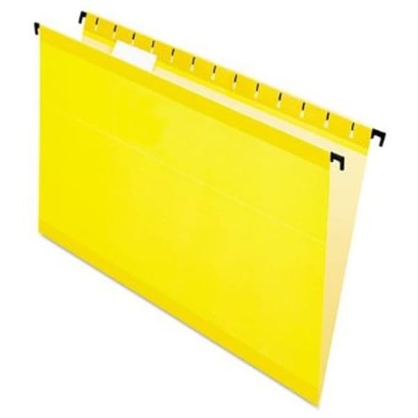 Esselte Pendaflex Esselte Pendaflex 615315YEL Poly Laminate Hanging Folders, Legal, 1-5 Tab, Yellow, 2 615315YEL - main